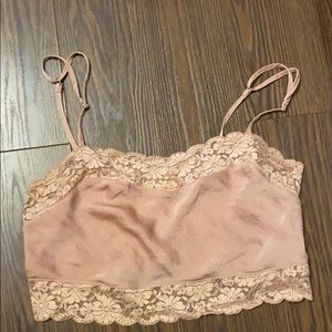 Brandy Melville silk lace crop